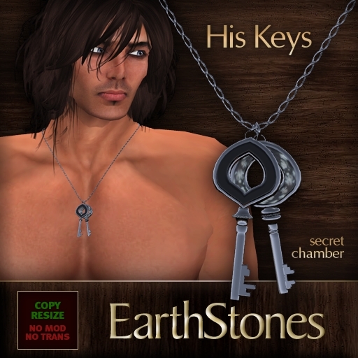 EarthStones His Keys Necklace - Secret Chamber (BOX)