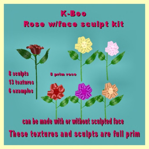 Second Life Marketplace kboo Rose w/ face sculpt kit