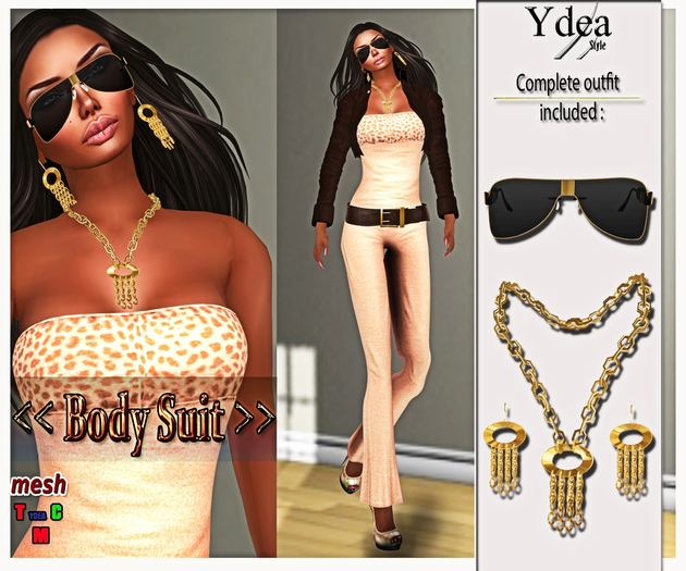 *Ydea* Body Suit Brown Beige