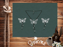 Diamond " Morpho " Necklace & Earrings