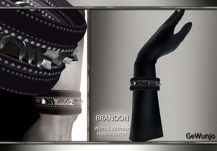 GeWunjo : BRANDON black male bracelets