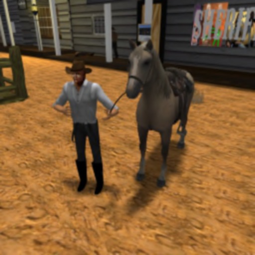 cowboy walking horse