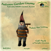 Autumn Garden Gnome 5-Pack For Gifts MESH (b)