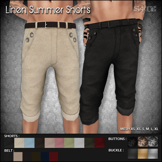 [ SAKIDE ] Linen Summer Shorts DEMO