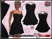 Upload[_]:: - Delicate Flowers Black Dress