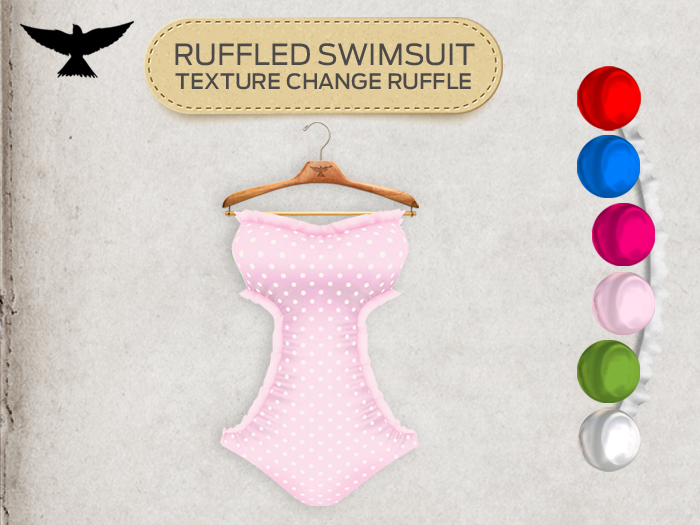 Lark - Ruffled Swimsuit - Pink