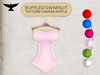 Ruffled swimsuit pink marketplace ad