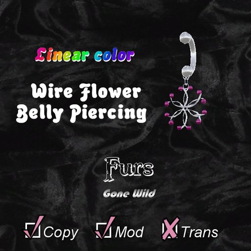 [FGW] LC-Flower Belly Piercing