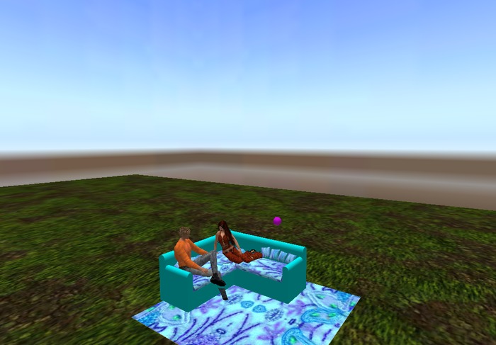 sofa  en L con tres puestos  cojin estampado