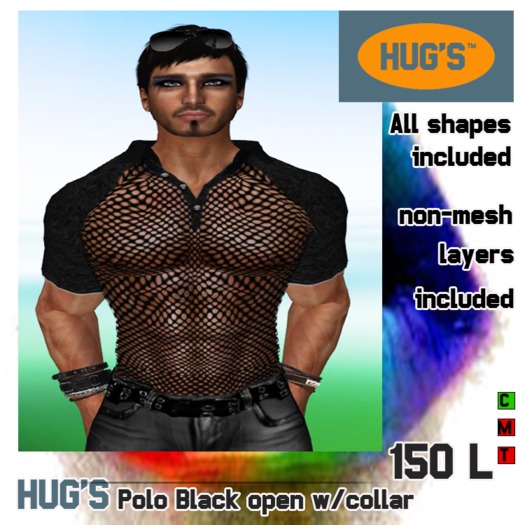 HUG'S Polo Black Open