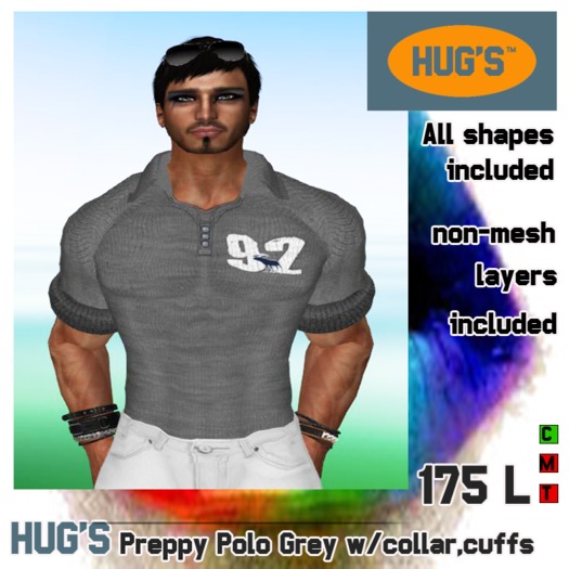 HUG'S Preppy Polo GREY
