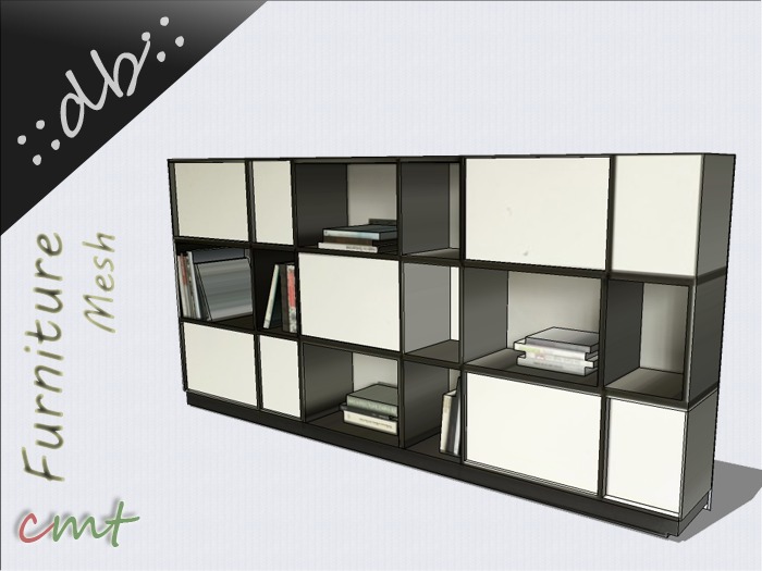 ::db furniture:: Design bookcase with books 