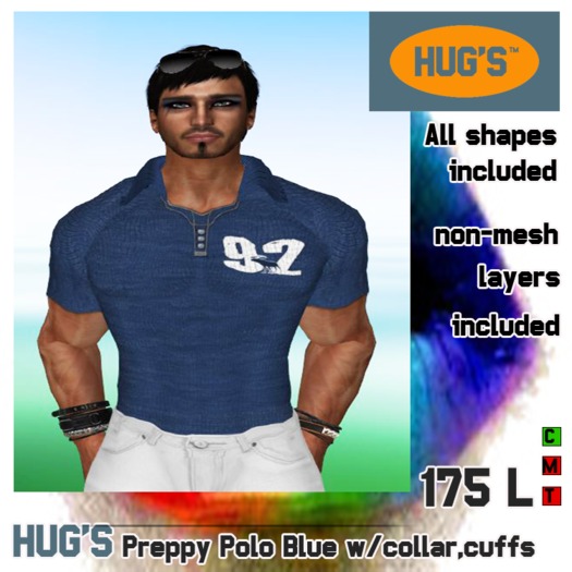 HUG'S Preppy Polo BLUE