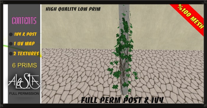 ALESTA << Mesh Post Ivy Plant Full Perm
