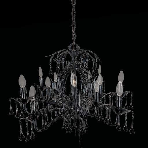 Sassy's Black Crystal Chandelier