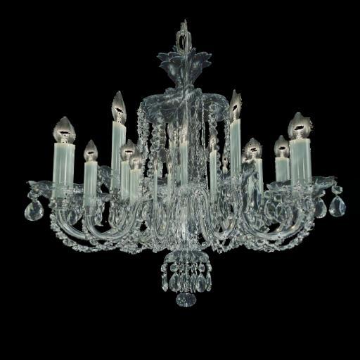 Sassy's Blue Crystal Chandelier