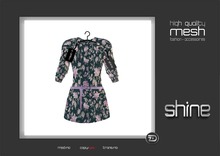  shine by [ZD] - MESH - Belted Mini Dress