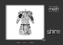  shine by [ZD] - MESH - Belted Mini Dress
