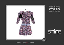  shine by [ZD] - MESH - Belted Mini Dress