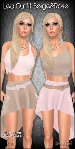 [ SAKIDE ] Lea Outfit Beige&Rose DEMO