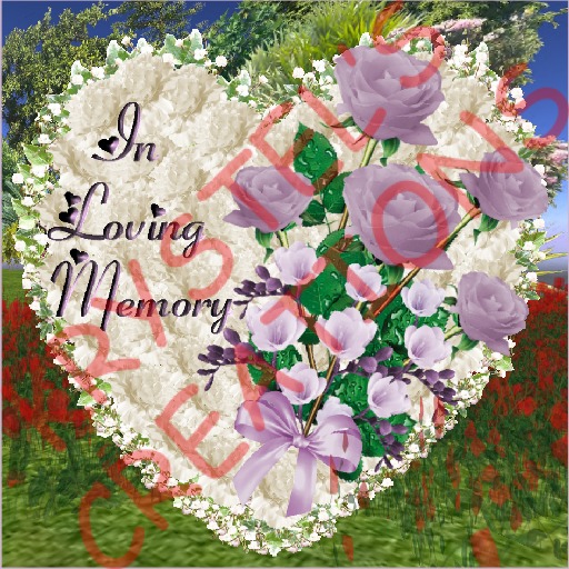 W48RSV Small In Loving Memory Lilac Rotating Wreath (Rezz Me)
