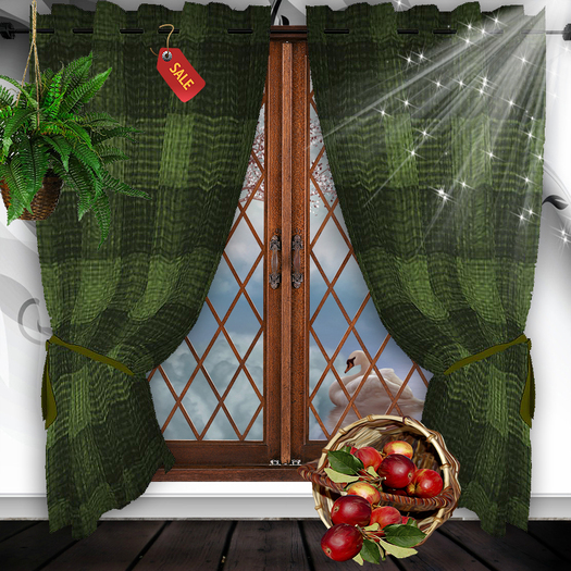 Rustic mesh curtain drapes 7