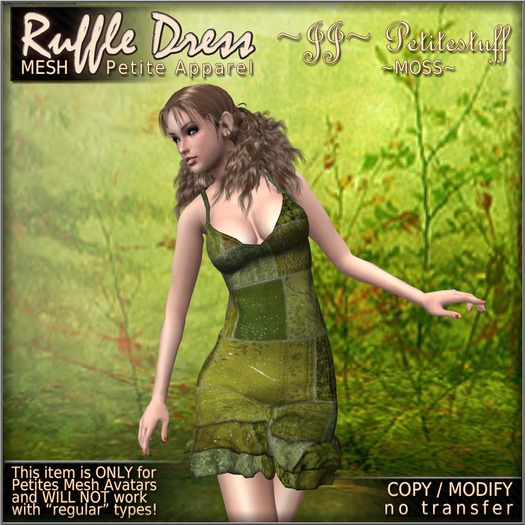 ~JJ~ Petitestuff Ruffle Dress (moss)
