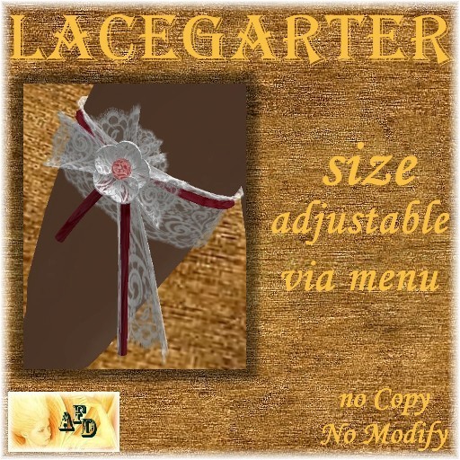 **AFD** Lace Garter white/darkred