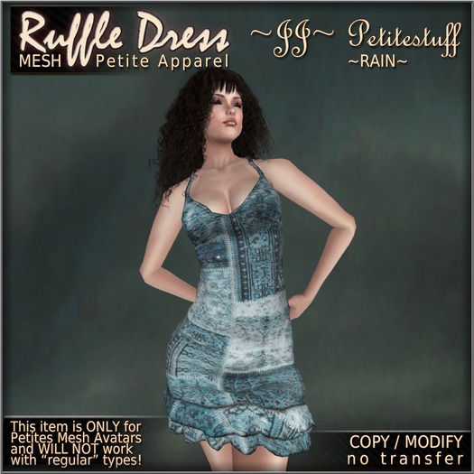 ~JJ~ Petitestuff Ruffle Dress (rain)