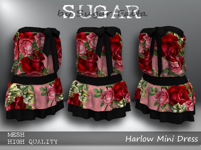 SUGAR Harlow Dress Boxed 16 RETRO ROSE