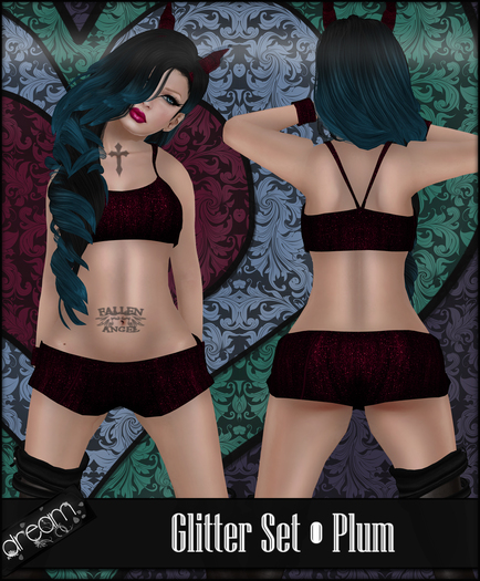 . Dream .  Glitter Set - Plum