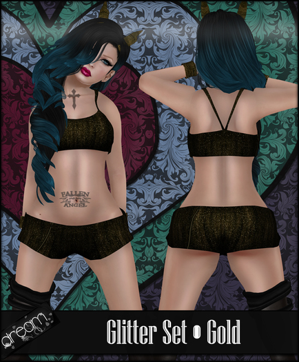 . Dream .  Glitter Set - Gold