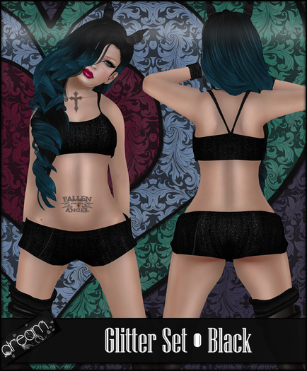 . Dream .  Glitter Set - Black