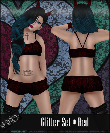 . Dream .  Glitter Set - Red