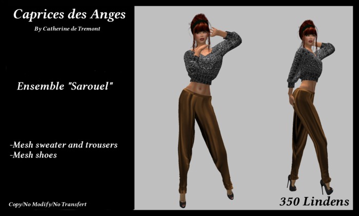 *CdT* Tenue pantalon Sarouel marron