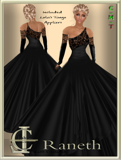 .:LC:. Raneth Ballgown with Applier - black