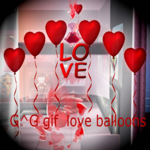 G^G gif love balloons with orsachiotto