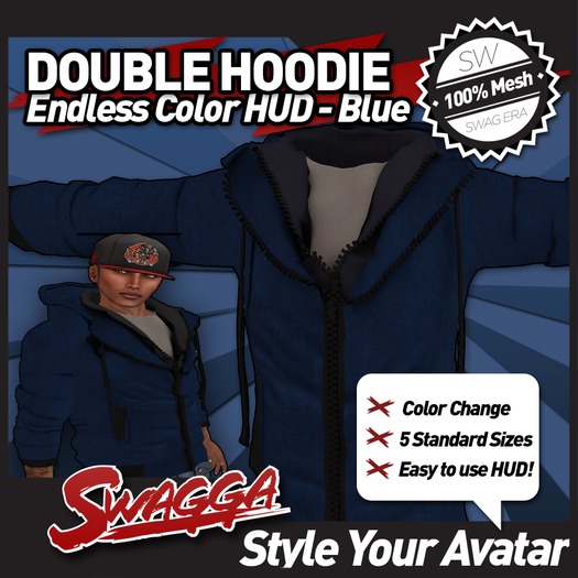 [SWaGGa] Double Hoodie Red (BX)
