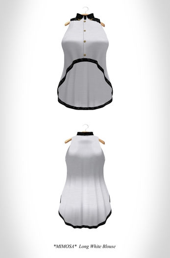 *MIMOSA* Long White Blouse