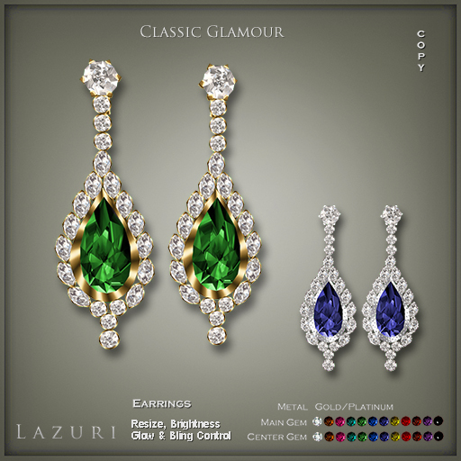 [< Lazuri >] Classic Glamour Earrings Color Change - SALE