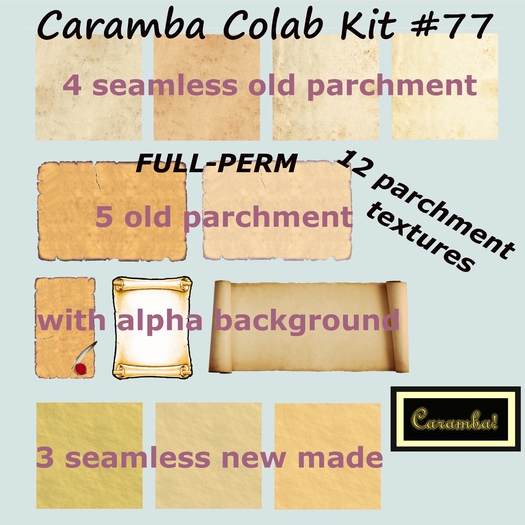 Caramba Colab Kit 77 - parchment textures