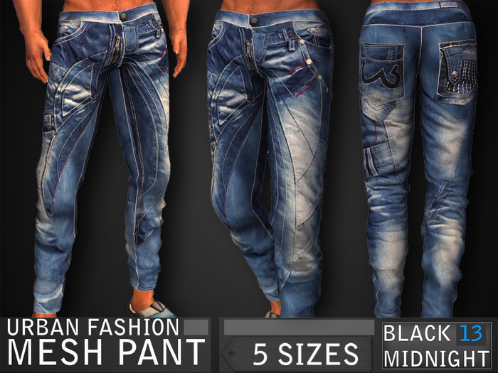 Mesh Denim Pant the urban (Blackmidnight13)