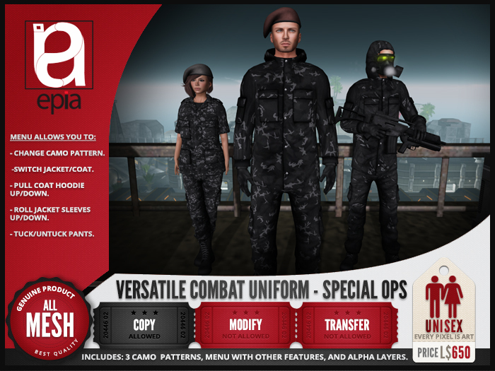 (epia) - Versatile Combat Uniform - Special Ops (male)