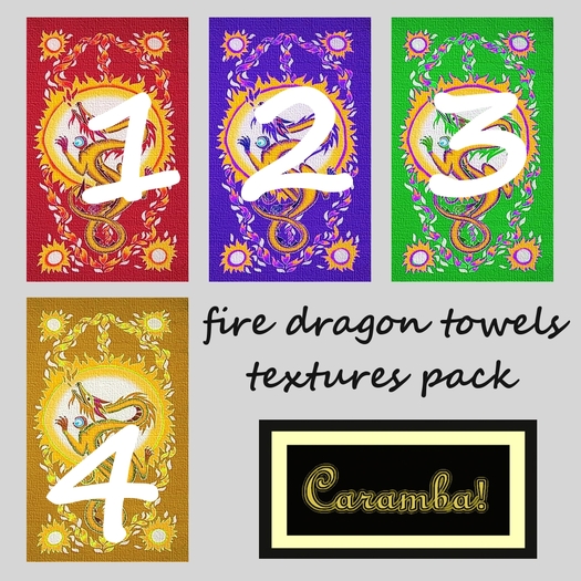 fire dragon towels texture pack