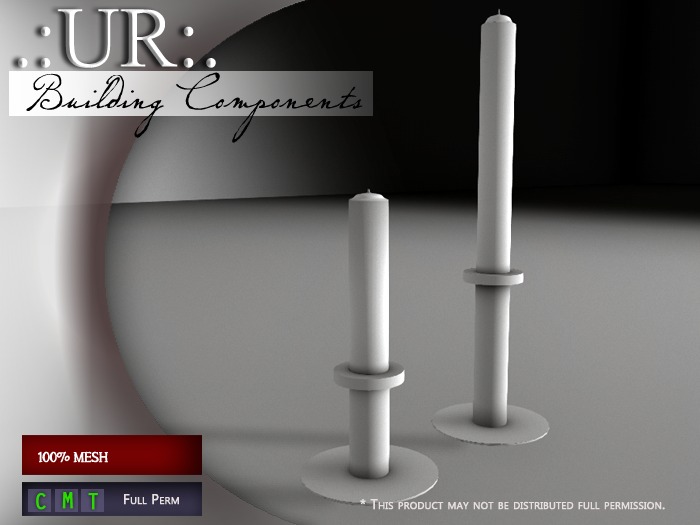 .:UR:. Queen Anne Dining Set - Candles  (full perm mesh)