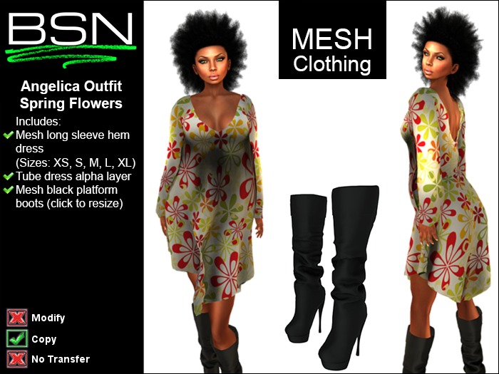 BSN Angelica Outfit - Spring Flowers