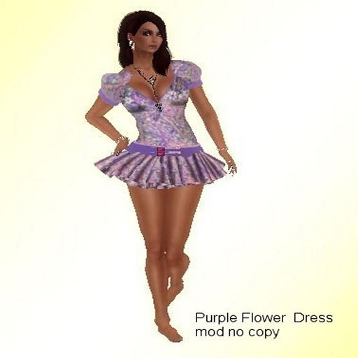 Purple Flower  Dress