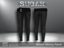 SUGAR Belted Skinny Pants LUSH Boxed