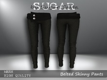 SUGAR Belted Skinny Pants KHAKI TWEED Boxed