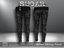 SUGAR Belted Skinny Pants ORNATE Boxed